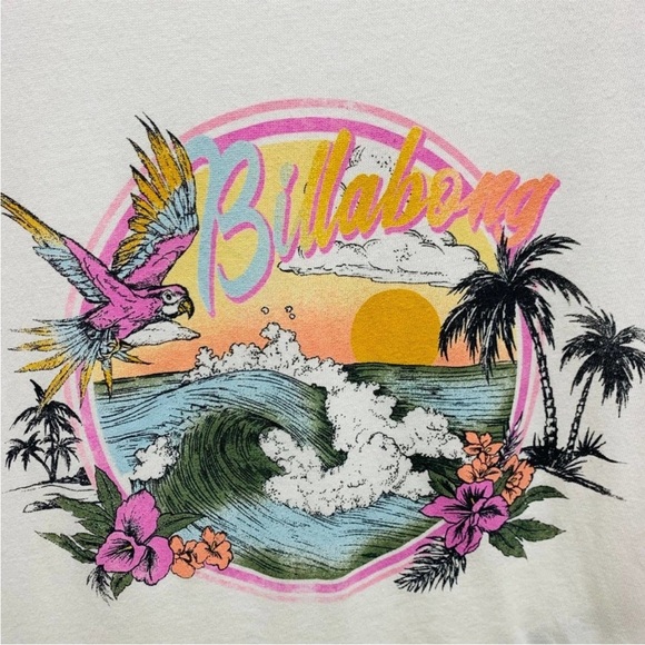 Billabong Ride Alone T-Shirt Orchard 3/4 Sleeves Crew Neckline Small NEW - Picture 3 of 11